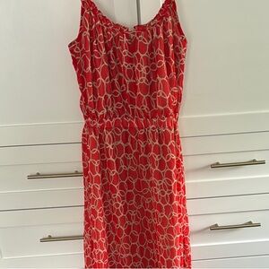 Elegant Red Patterned Dress